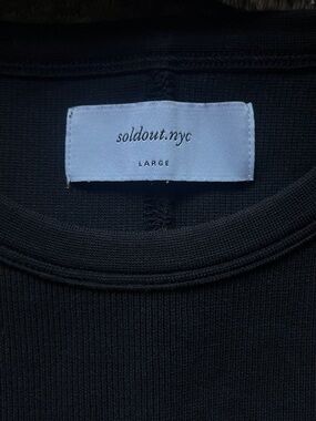 Soldout.nyc Black Ribbed Tank Top - Large